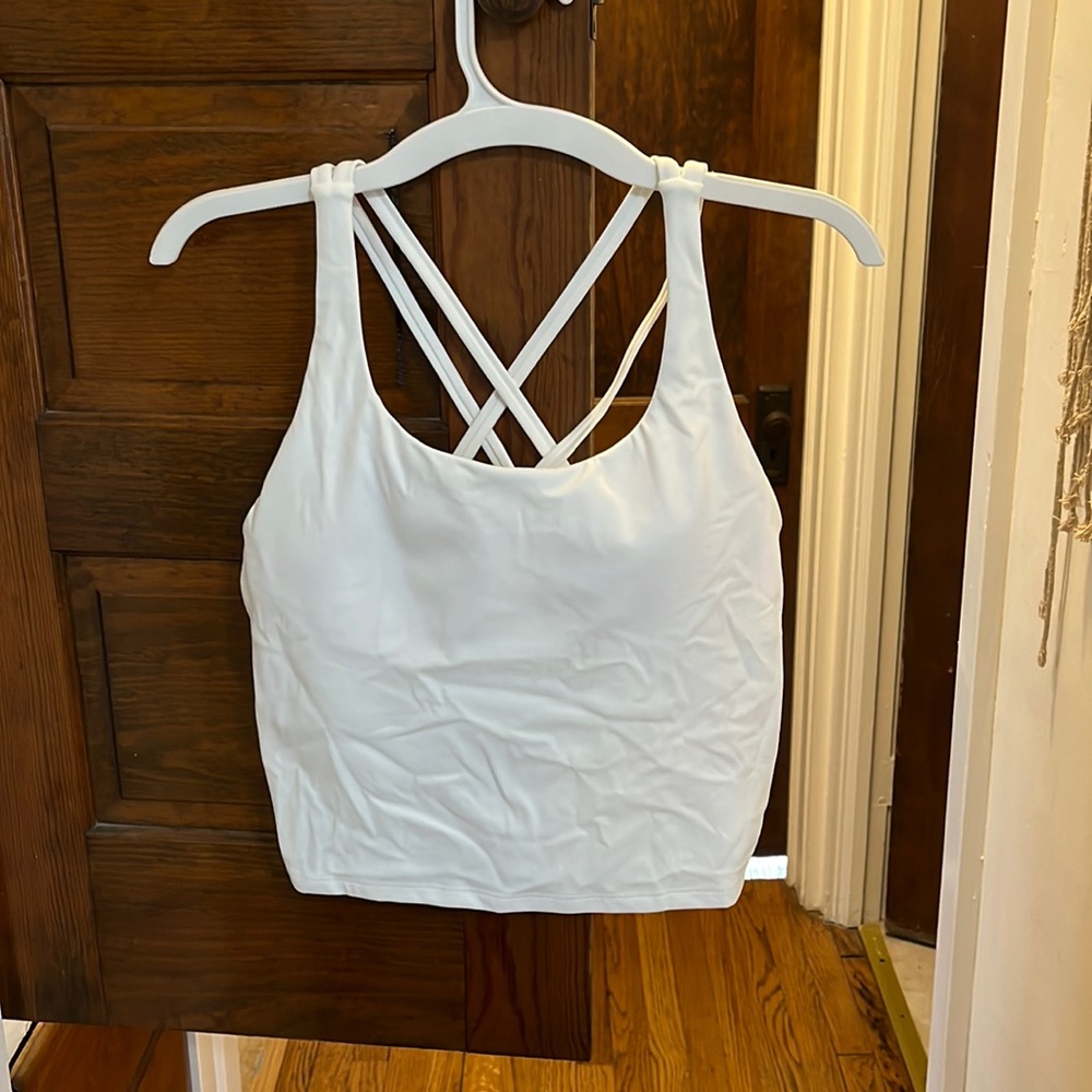 Brand new cropped athletic shirt with built in bra